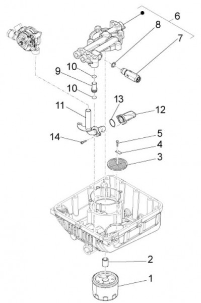 Motor Ölfilter - Moto-Guzzi Audace 1400ccm 4T 8V AC 2015- ZGULC000