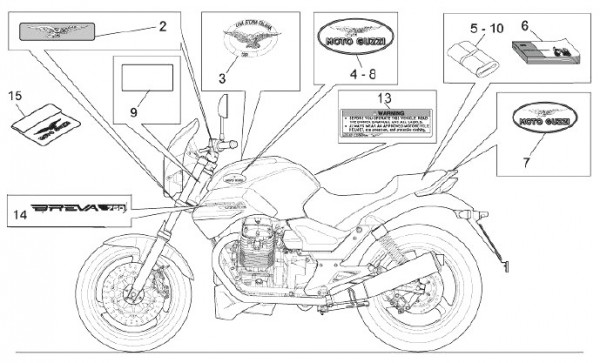Fahrgestell Dekore - Moto-Guzzi Breva 750ccm 4T AC 2008- ZGULL