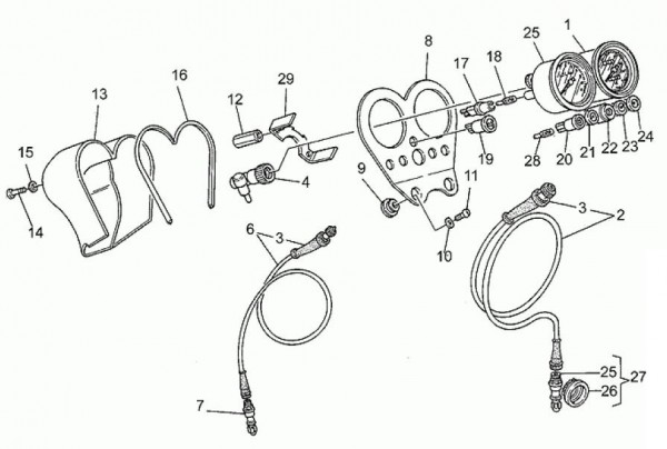 Lenker Tachometer II - Moto-Guzzi S 1000ccm 4T AC 1991- ZGUVV
