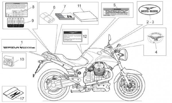 Fahrgestell Dekore - Moto-Guzzi Breva 1100ccm 4T AC 2005- ZGULPA