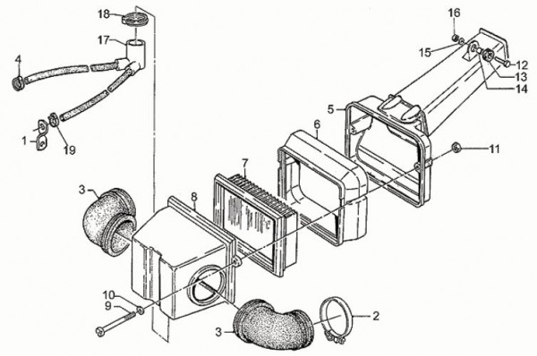 Motor Luftfilter - Moto-Guzzi 850 T5 850ccm 4T AC 1986- ZGUVR